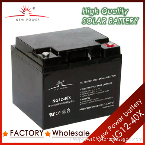 Solar Battery 12V 40ah PVC/ Gel Battery (NG12-40X)